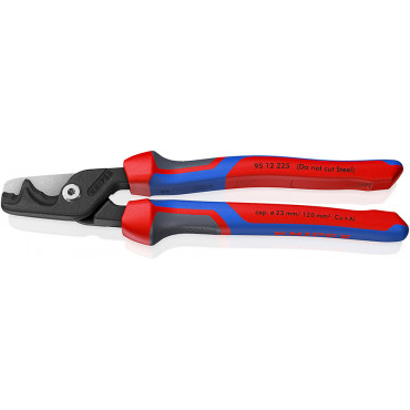 Кабелерез Knipex StepCut XL ступенчатый рез, Ø 23 мм, длина 225 мм, фосфатированный, 2-комп ручки KN-9512225