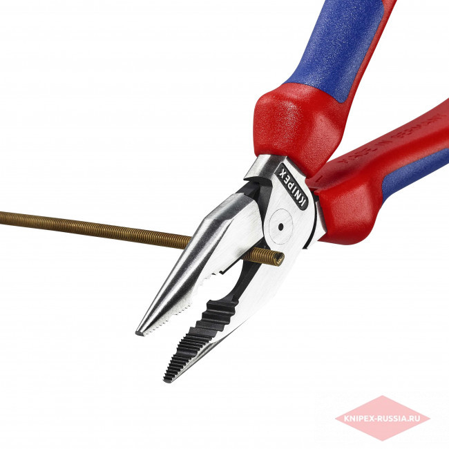 Плоскогубцы комбинированные остроконечные с удлинёнными губками KNIPEX KN-0822185SB