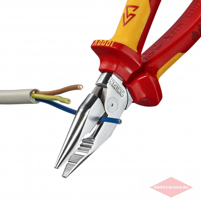 Плоскогубцы комбинированные остроконечные с удлинёнными губками KNIPEX KN-0826185