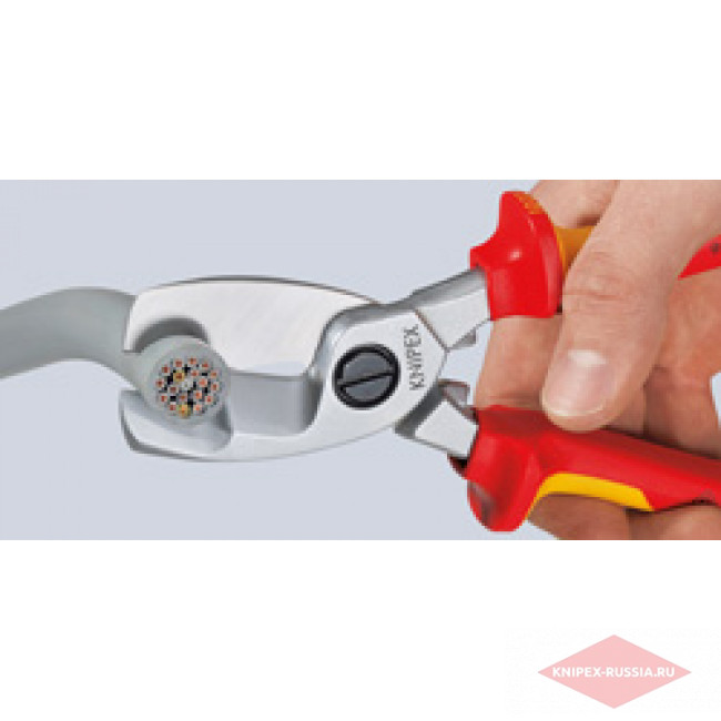 Ножницы для резки кабелей с двойными режущими кромками KNIPEX KN-9516200SB
