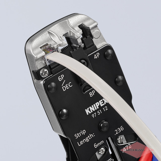 Инструмент для опрессовки штекеров типа Western KNIPEX KN-975112SB