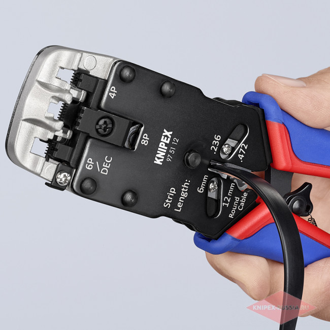 Инструмент для опрессовки штекеров типа Western KNIPEX KN-975112SB